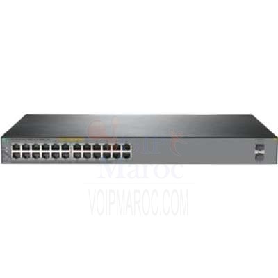 Switch manageable 24 ports Gigabit + 2SFP PPoE+ 370W JL385A
