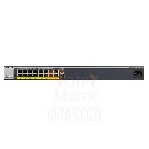 Smart Switch 16 ports 10/100/1000 Mbps PoE+ +2 ports SFP GS418TPP