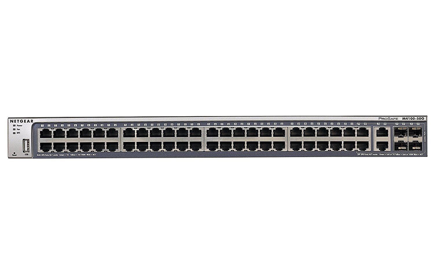 Switch manageable niveau 2 ProSafe 48 ports 10/100/1000 + 4 GBIC SFP GSM7248
