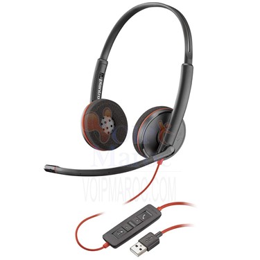 Casque-micro USB stéréo optimisé antibruit pour Microsoft Lync & Skype for Business