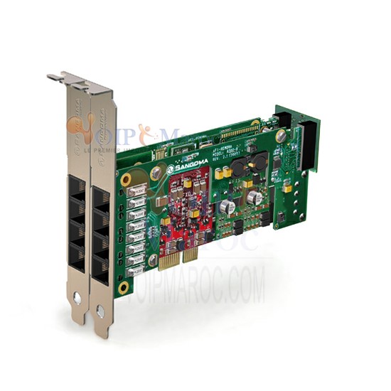 Carte Analogique PCIe 8 Ports FXO/FXS A2008