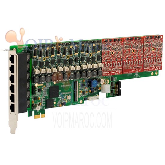 Carte PCI-E Analogique 24 Port 6 Module  FXO/FXS A2410E