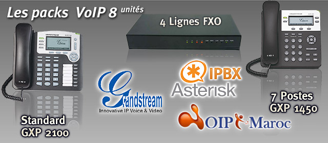 Pack GrandStream 1 standard de 4 lignes et 7 poste