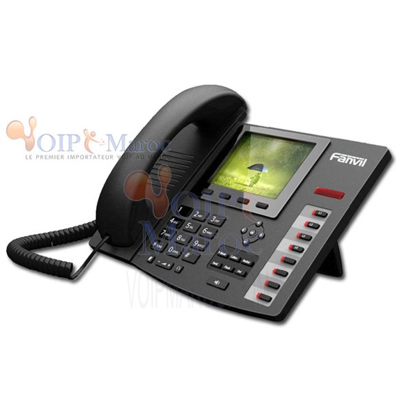 Téléphone Couleur a écran Tactile IP 3 Lignes SIP ou IAX2- POE Couleur D400