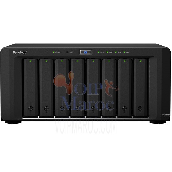 Serveur NAS 8 Baies Ultra-Performances Optimisé pour les Tâches et le Cryptage Intensifs DS1815+