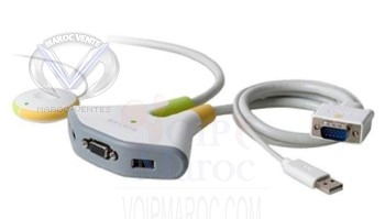KVM 2 ports Switch2 USB (avec telecommande filaire)