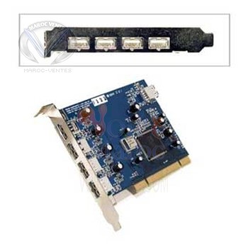 Carte PCI 4 ports USB 2.0 (PC)