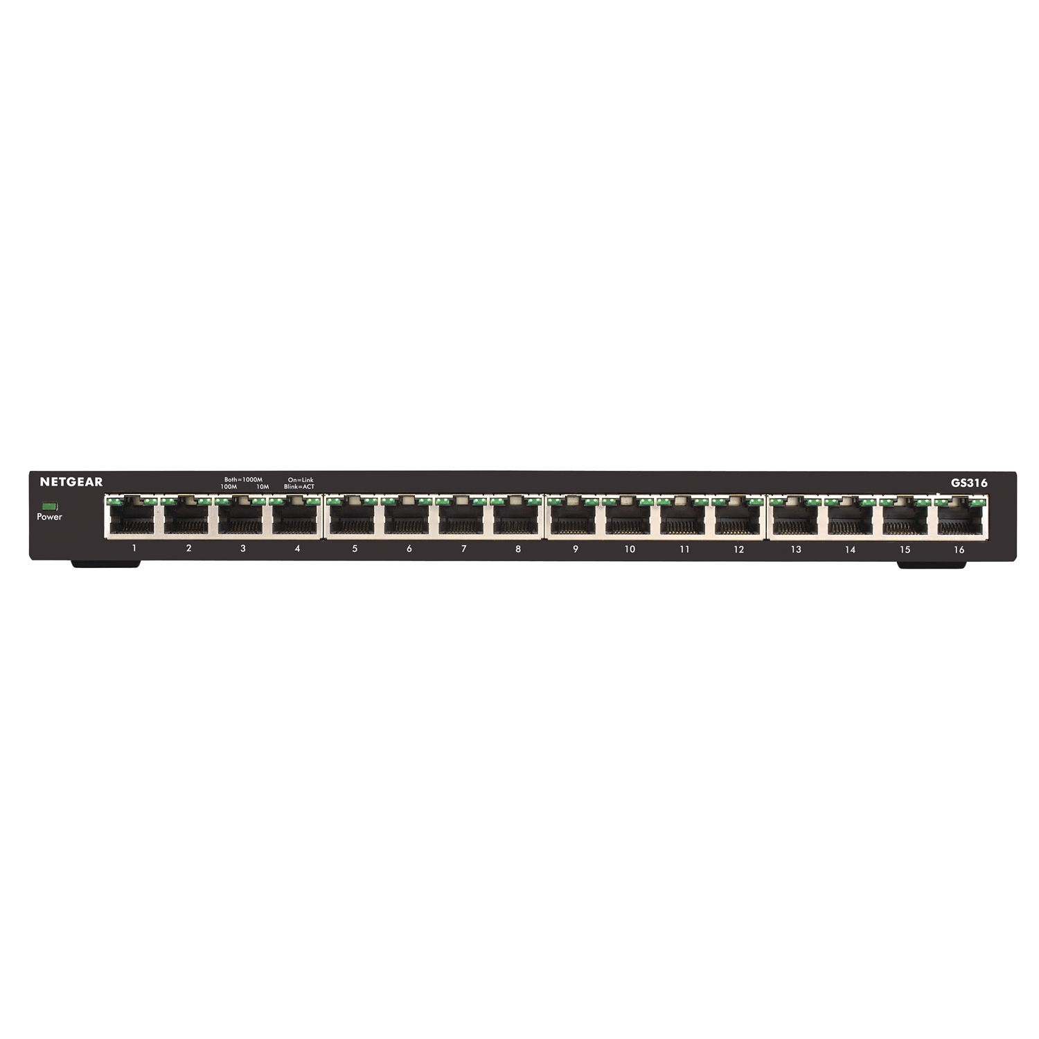 Switch non manageable 16 ports gigabit 10/100/1000 Mbps boîtier métal GS316