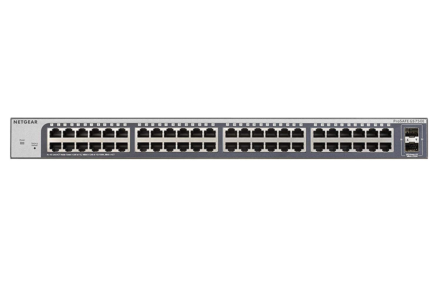 Switch Gigabit Smart Managed Plus à 48 ports avec 2 SFP GS750E