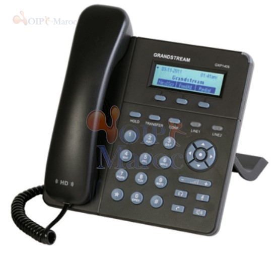 Téléphone IP professionnel à 2 lignes / 1 compte SIP avec PoE GXP1405