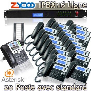 IPBX Asterisk a 8 Lignes avec 10 Postes IPBX10