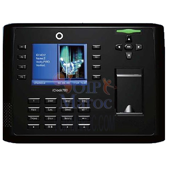 Pointeuse couleur à empreinte digitale + Appareil photo intégré Iclock700