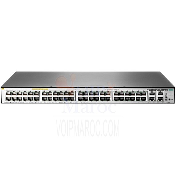 Switch manageable 48 ports Gigabit 10/100/1000 Mbps (24 PoE+) + 4 ports 10 Gbps JL173A