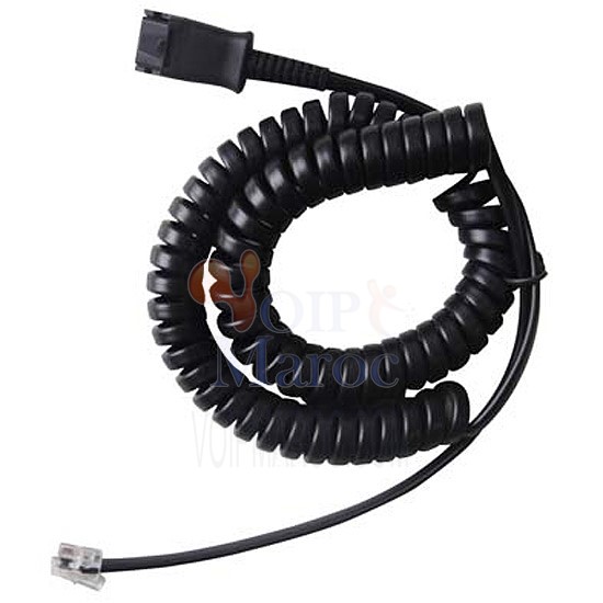 câble inférieur QD dans le connecteur RJ09 K2-PL / QD-01 K2-PL / QD-01