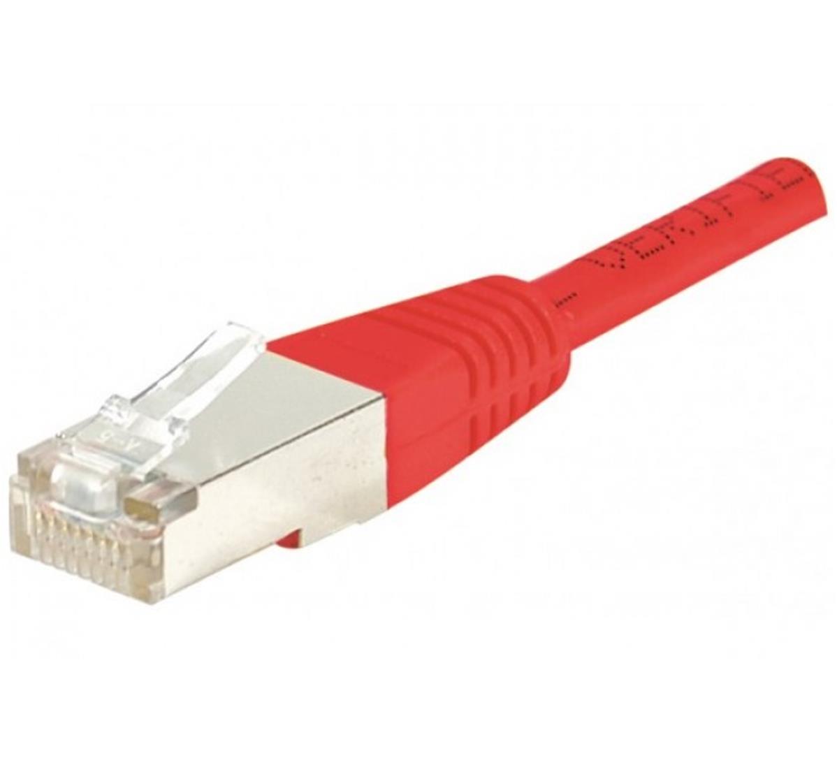 Cordon RJ45 catégorie 6a F/UTP 0.5 m (Rouge) LIN-0.5CAT6A