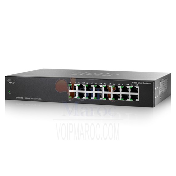 Switch Small Business 16 ports 10/100 non géré montage en rack SF110-16-UK