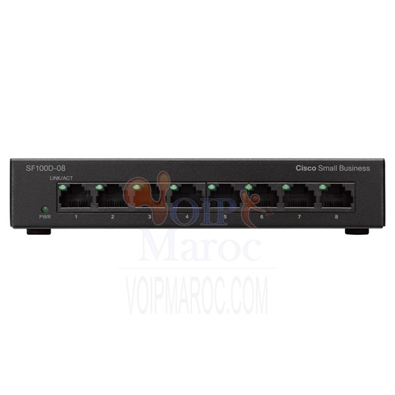 Switch Small Business 8 ports ethernet 10/100 Mbps non géré SF110D-08-EU