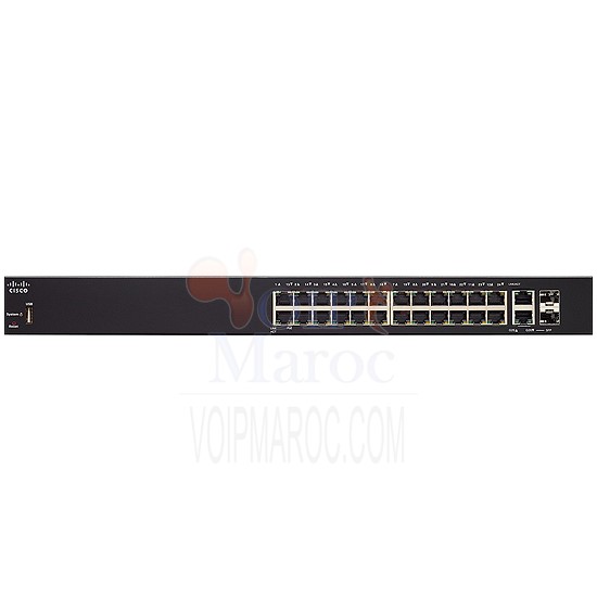 SF250-24P 24-Port 10/100 PoE Smart Switch SF250-24P-K9-EU