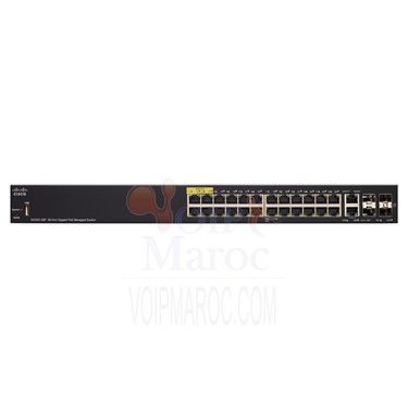 Switch 24 x 10/100/1000 (PoE+) + 2 x Gigabit SFP + 2 x SFP Gigabit combiné
