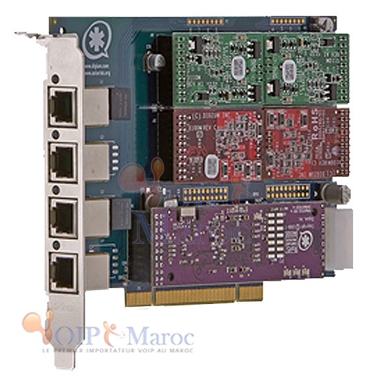 Carte analogique modulaire à 4 ports FXO/FXS ,PCI ou PCI-Express avec option Anti-Echo TDM410