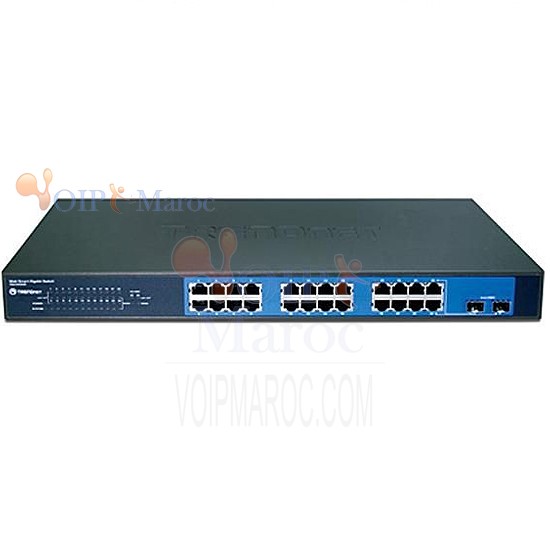 Web Switch 16 Ports 10/100/1000 Mbits VLAN 19" + 2 Slot Gbic TEG-240WS