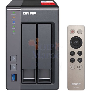 Serveur NAS 2 baies multimédia Kodi avec 2 Go de RAM (sans disque dur)