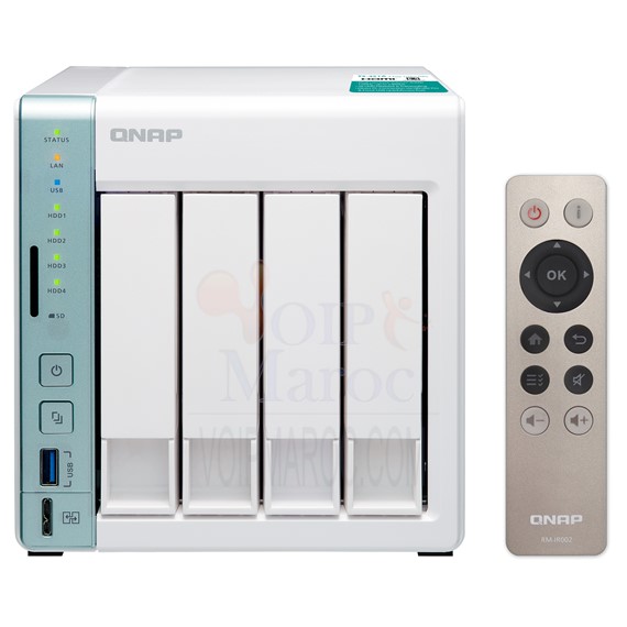 Serveur NAS 4 baies avec 2 Go Dual-Core Intel Celeron N3060 1.6 GHz (sans disque dur) TS-451A-2G
