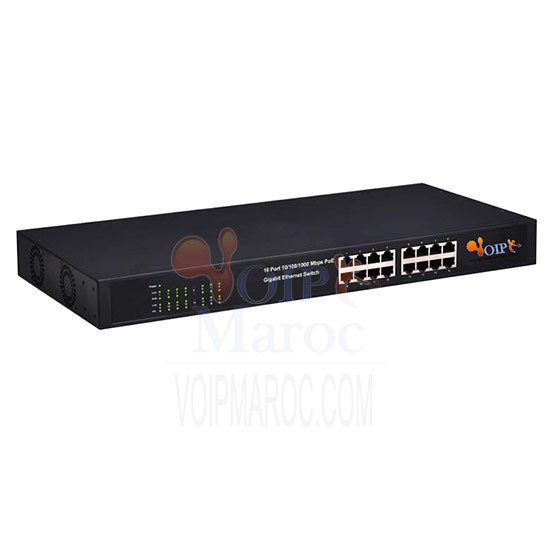 16 Port 10/100Mbps  POE Unmanaged Fast Ethernet Switch VM-S1016PED