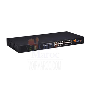 16-port 10/100M/1000M unmanaged 16 Port support PoE Switch in  Metal case(260W power)