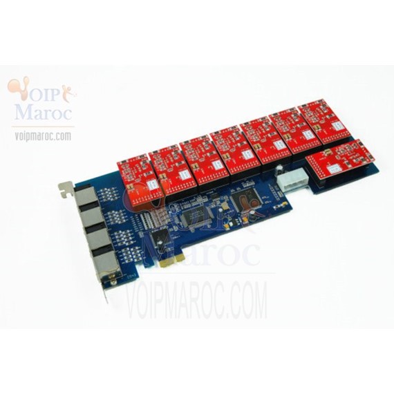 Carte Avec 4 port FXS ou FXO pour 4 line RTC VZA4P
