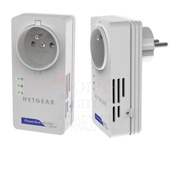 Pack de 2 adaptateurs CPL 500 Mbps avec prise intégrée XAV5601 XAVB5601