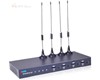 Serveur IP PBX  based on Asterisk 4 port GSM
server PBX Targeting for SOHO user and SMB market. 
Attractive black iron case with frosted surface.
Embedded VOIP PBX server based on Asterisk.Unlimited extension register.
Support 30 simultaneous calls.
Easy GUI for configuration.
