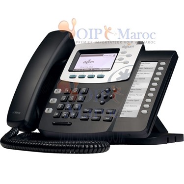 Téléphone a HDVoice équipé de 2 RJ45 POE , 4 lignes SIP, 10 touches BLF de fonctions avancées D50