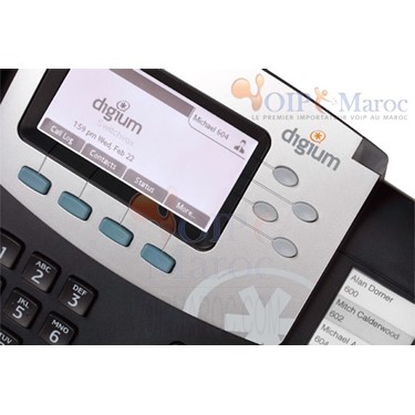 Téléphone a HDVoice équipé de 2 RJ45 POE , 4 lignes SIP, 10 touches BLF de fonctions avancées D50